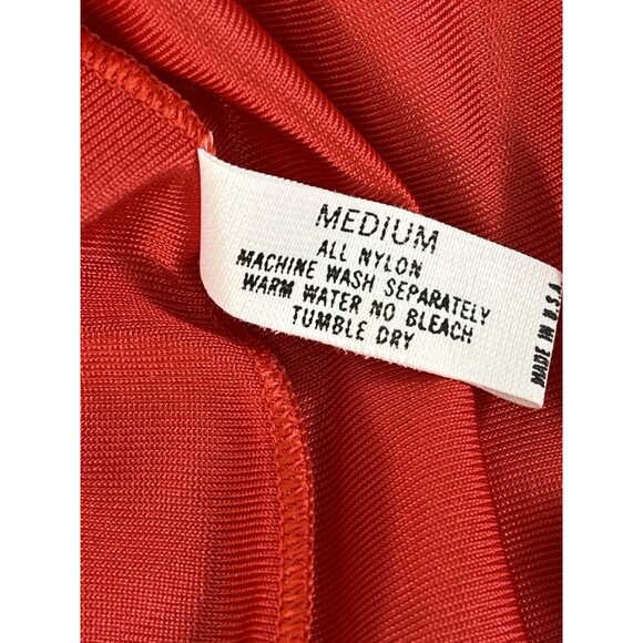 VTG. SHADOWLINE Long Red Robe Lace Button Up SZ Med Hollywood Glam Granny Core - Picture 6 of 10